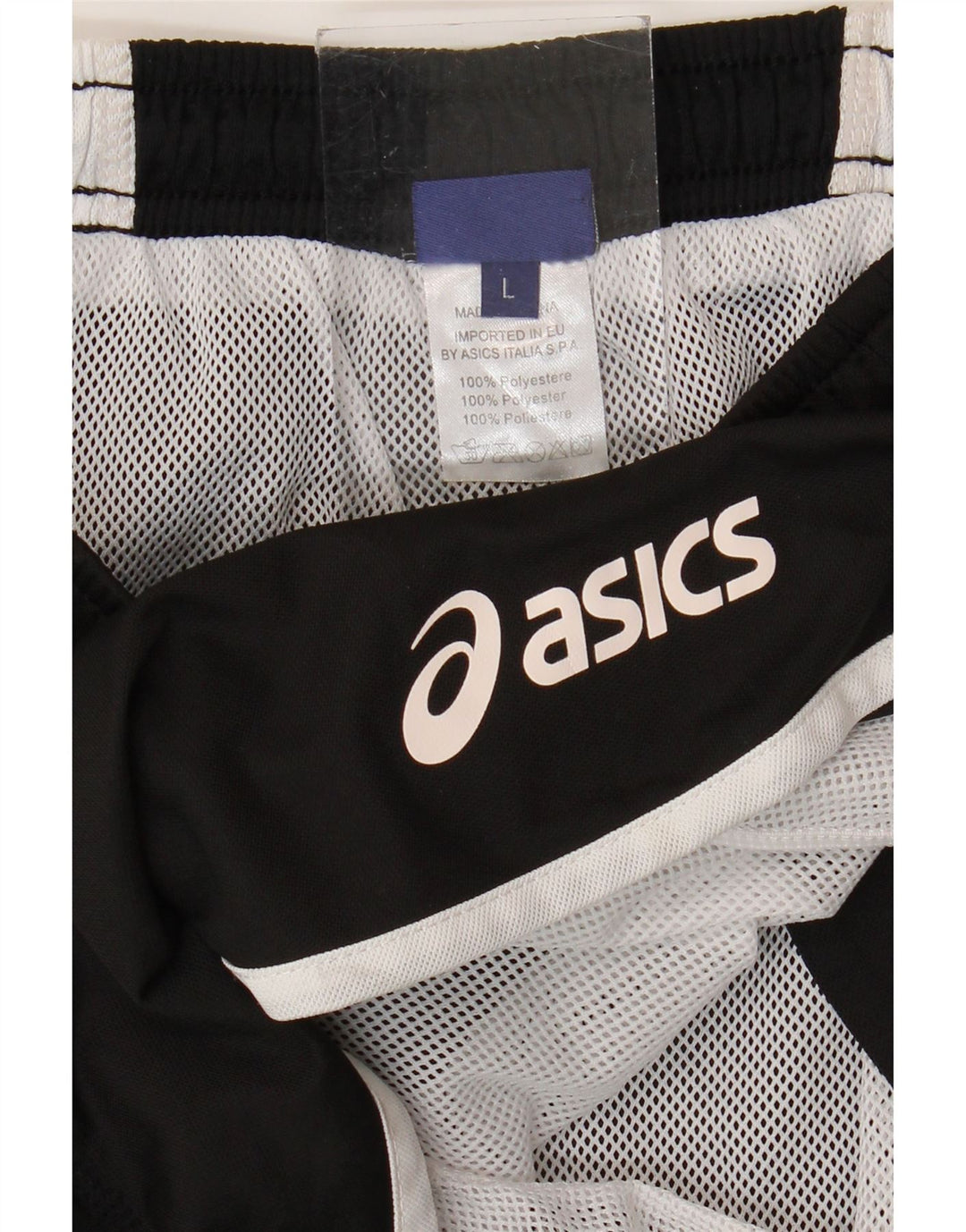 Shorts de natação feminino ASICS UK 14 grande preto colorblock poliéster