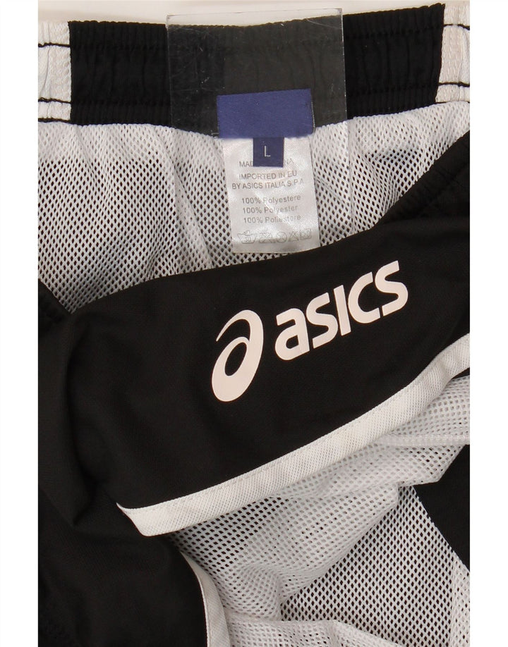 Shorts de natação feminino ASICS UK 14 grande preto colorblock poliéster