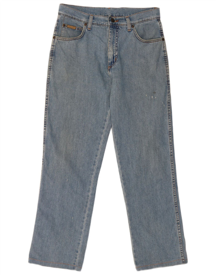 Wrangler Masculino Texas Stretch Straight Jeans W32 L29 Azul Algodão