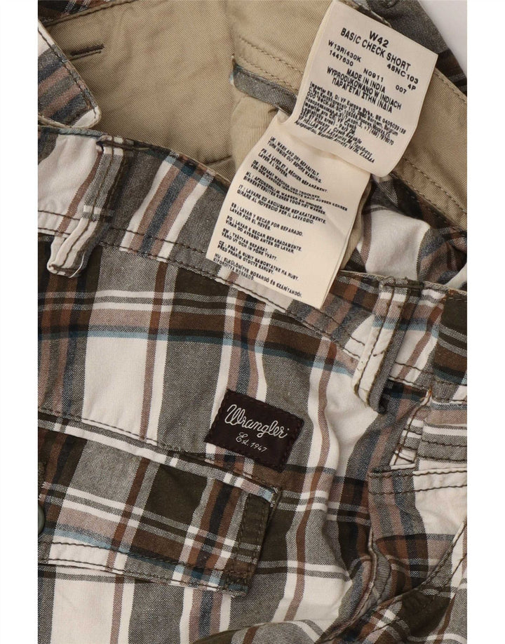 Shorts cargo masculino Wrangler W42 2XL algodão xadrez multicolorido