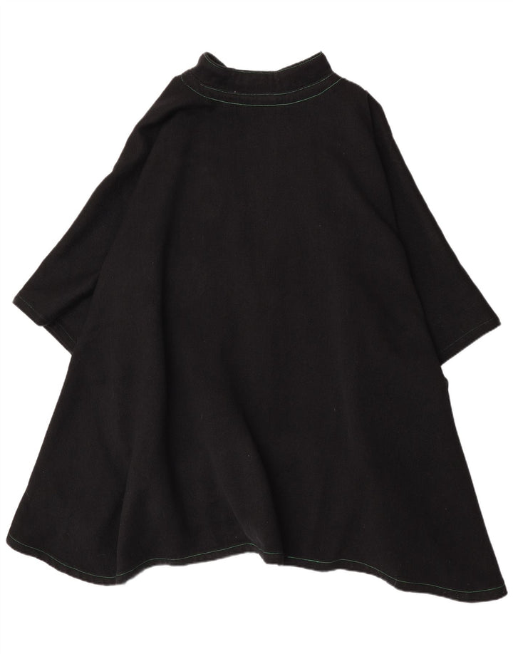 Vestido poncho feminino vintage tamanho único preto
