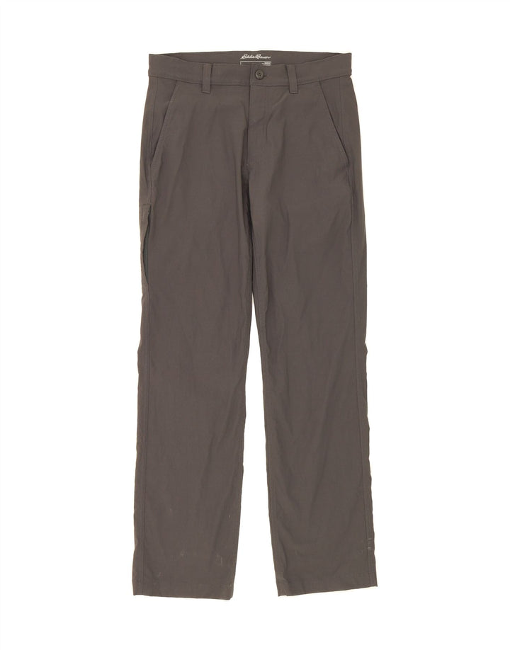 EDDIE BAUER Mens Straight Chino Trousers W30 L32 Grey Nylon Vintage Eddie Bauer and Second-Hand Eddie Bauer from Messina Hembry 