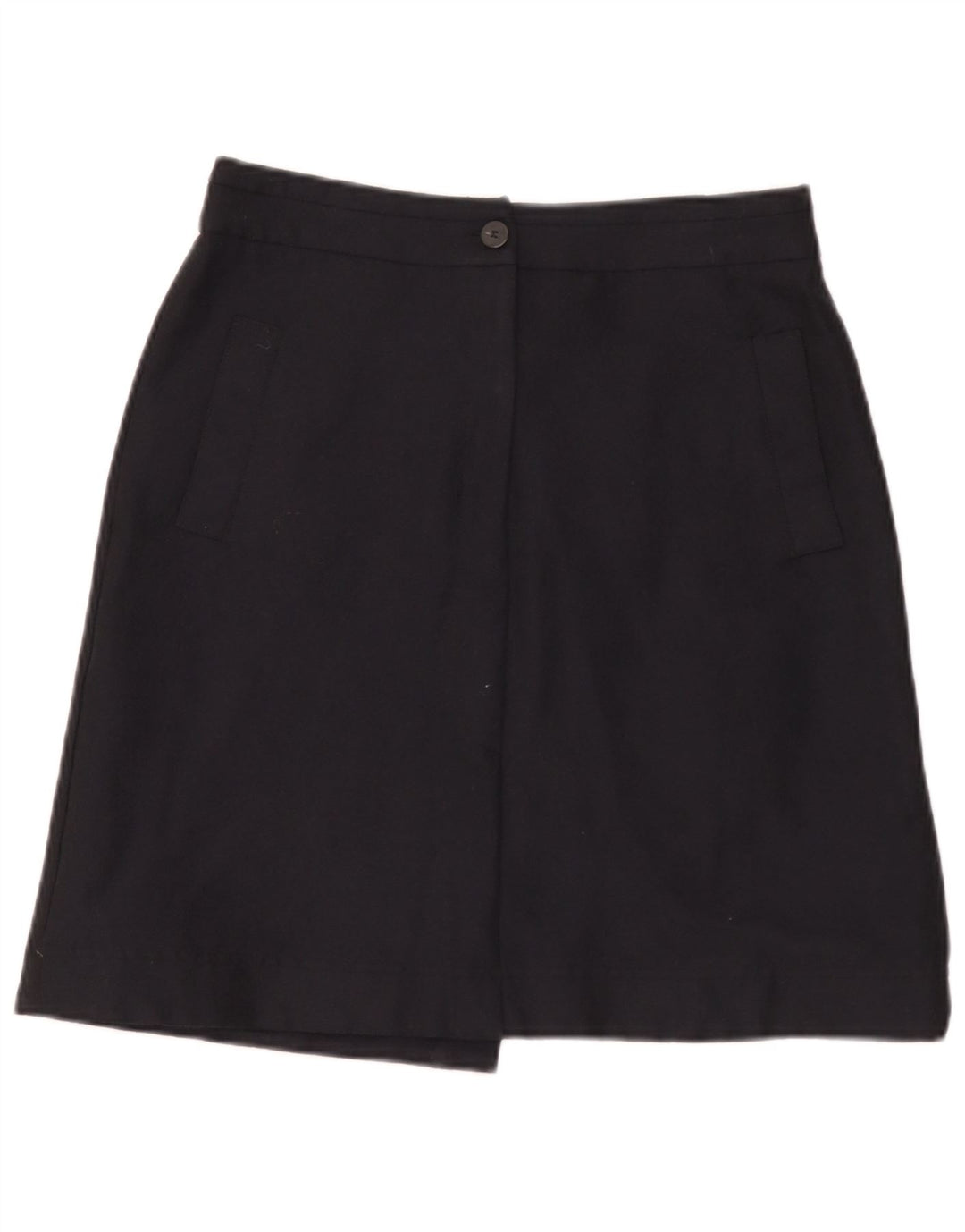 Mini saia feminina Mauro Grifoni IT 44 médio W30 lã azul marinho