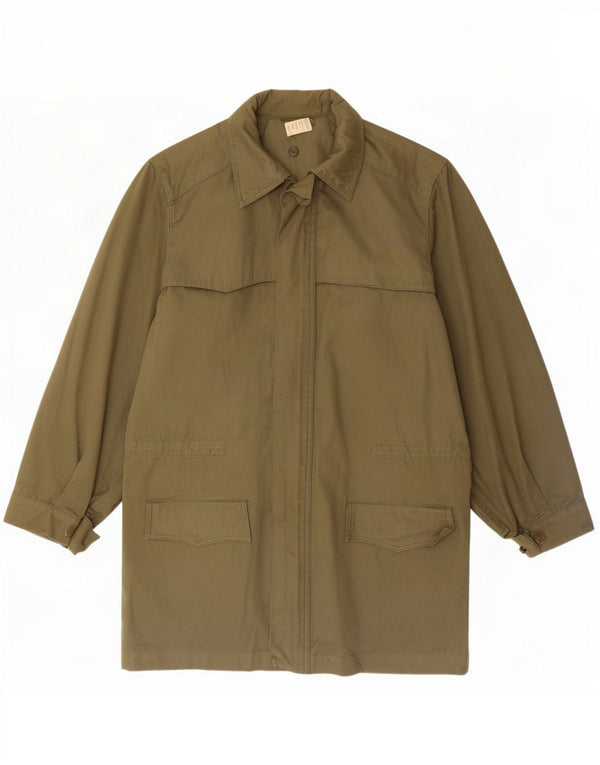Esercito Mens Military Overcoat UK 40 Large Khaki Cotton