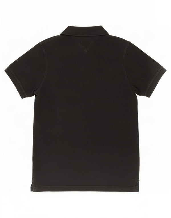 Camisa polo masculina Tommy Hilfiger grande algodão preto