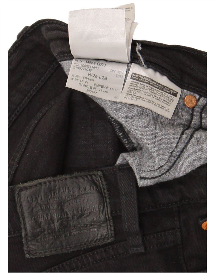 Calça jeans feminina Levi's Wedgie Straight W26 L28 algodão preto