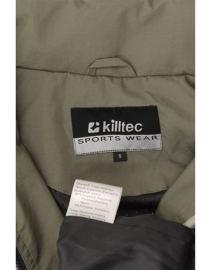 Jaqueta de chuva masculina com capuz Killtec UK 36 poliamida verde pequena