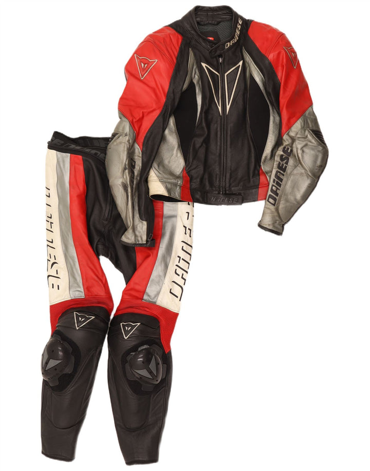 Conjunto gráfico masculino Dainese de 2 peças tamanho 50 pequeno W34 L28 preto motociclista