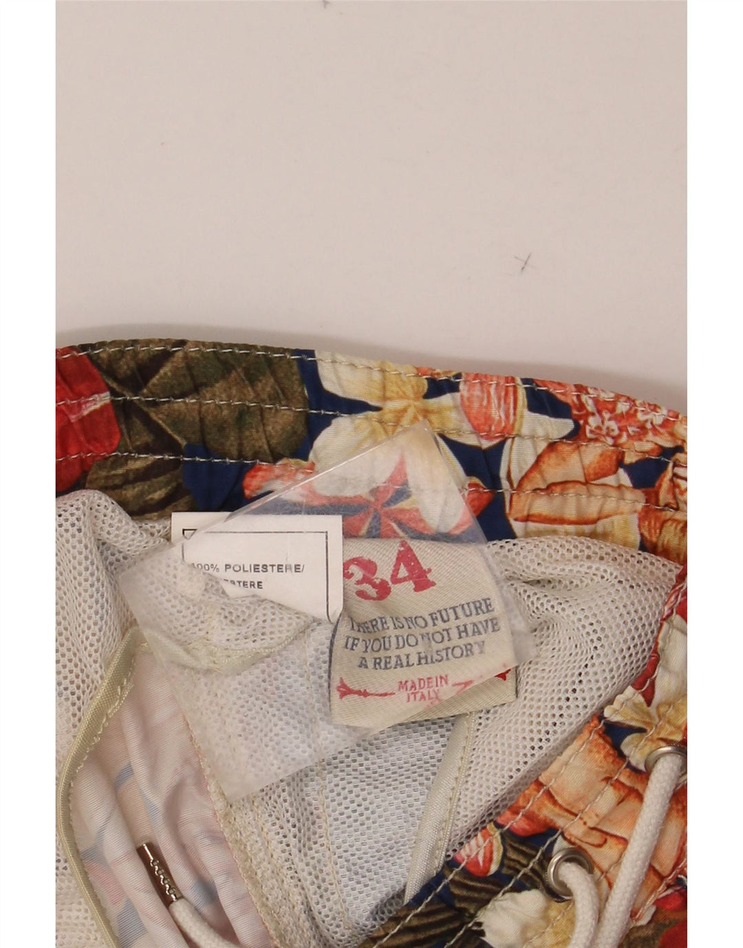 ROY ROGERS Shorts de natação masculino grande poliéster floral multicolorido