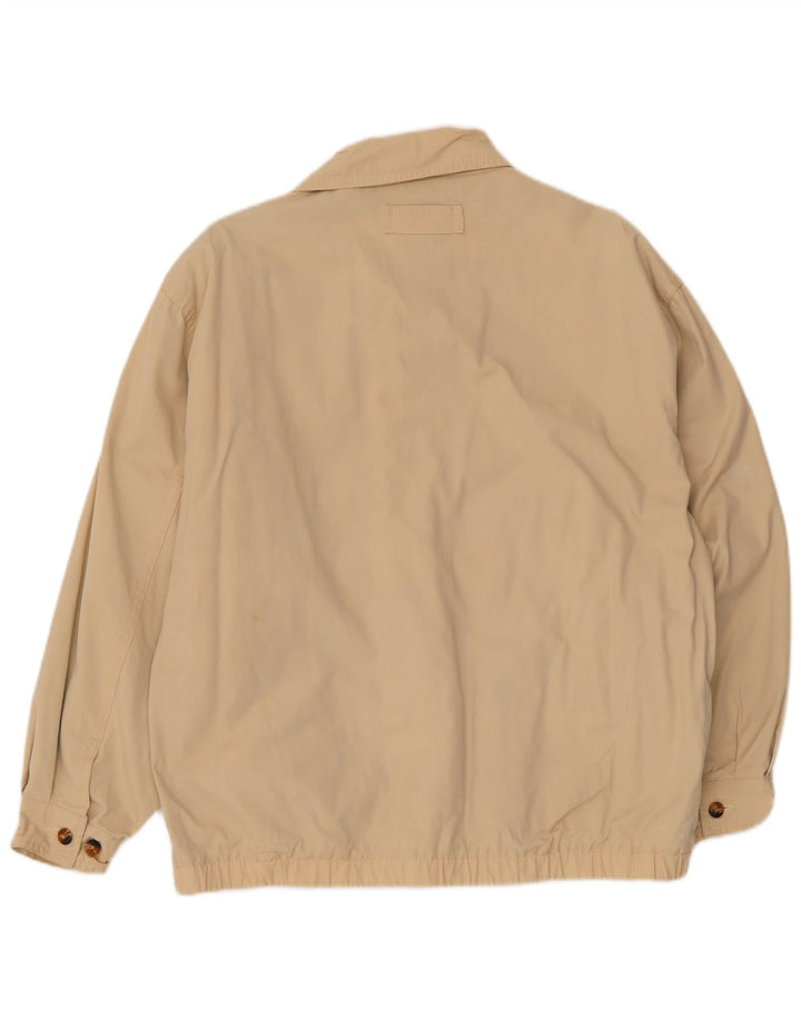Jaqueta bomber masculina Tommy Hilfiger Reino Unido 36 algodão bege pequeno