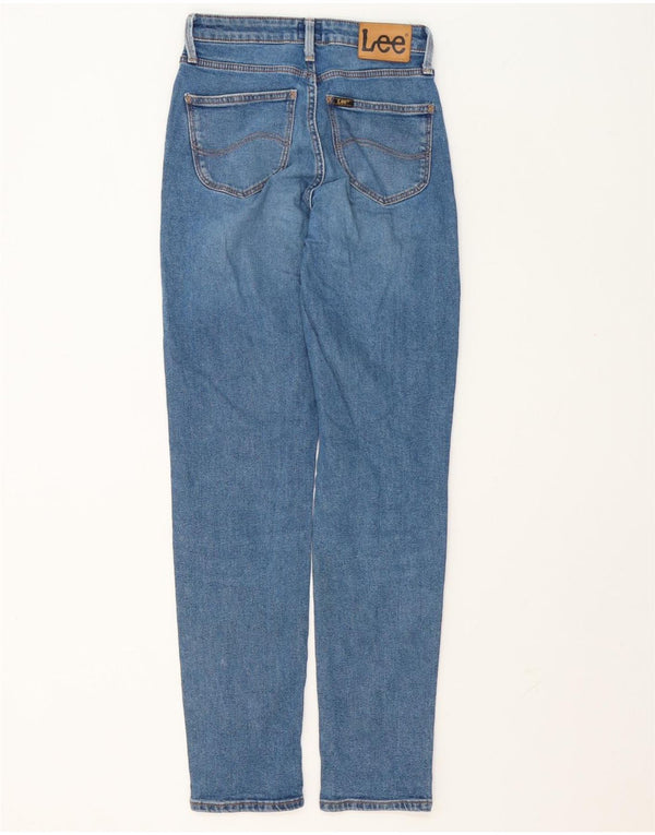Lee Womens Mom Straight Jeans W25 L30 Azul Algodão