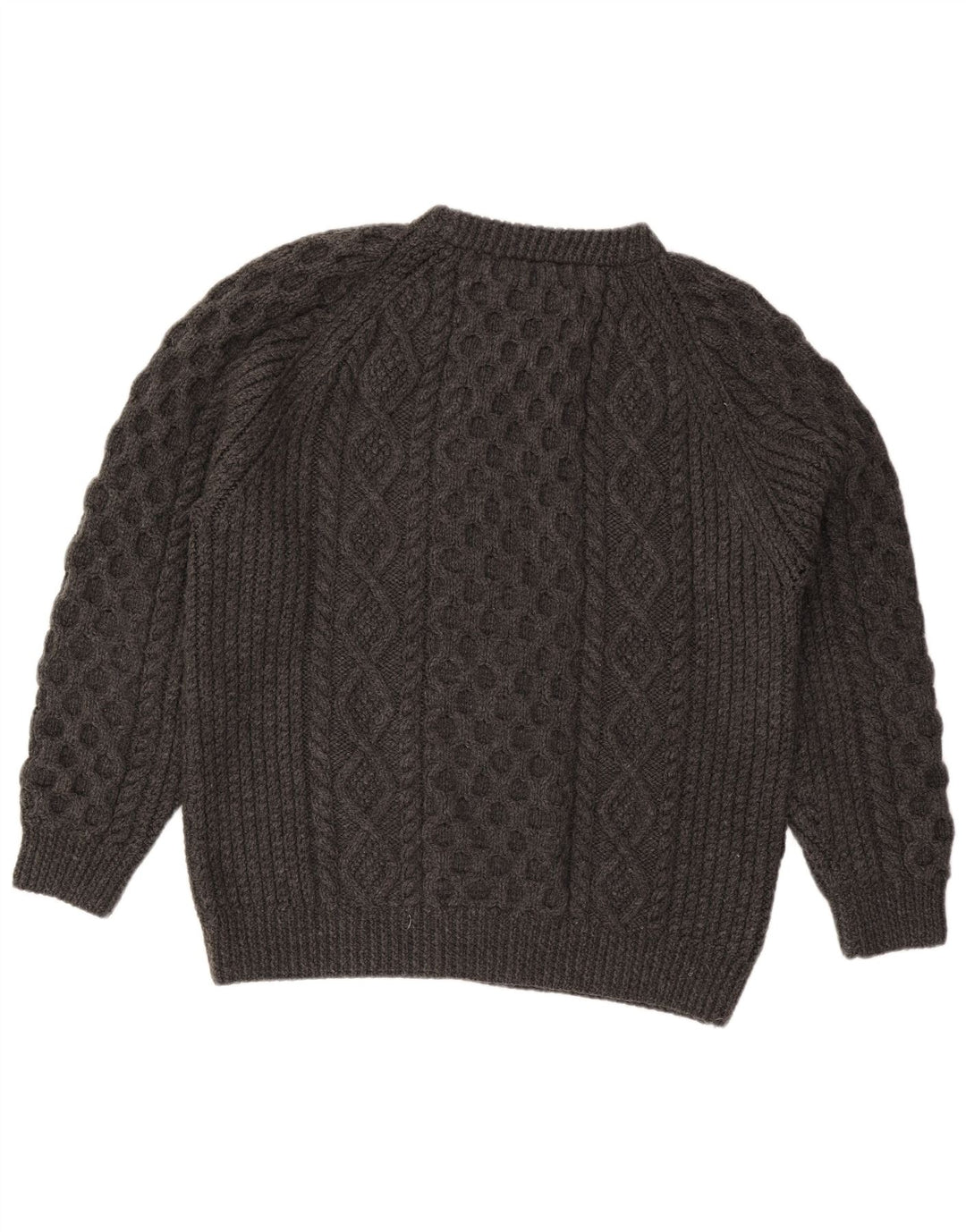 Suéter vintage masculino com gola redonda XL cinza