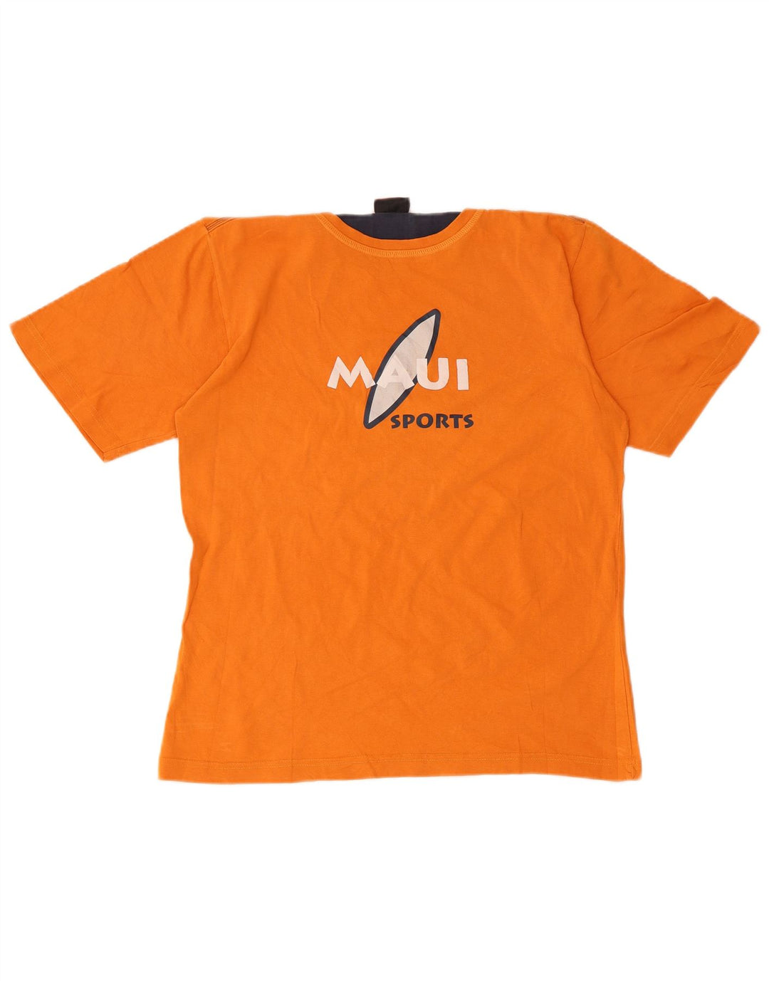 Camiseta feminina Maui and Sons com estampa gráfica Reino Unido 10 algodão laranja pequeno