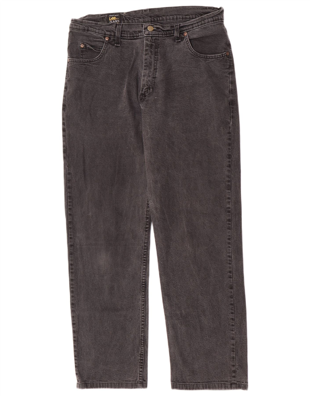 Lee Mens Brooklyn Straight Jeans W36 L30 Algodão Cinza