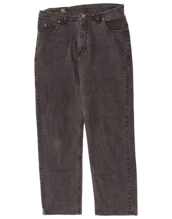 Lee Mens Brooklyn Straight Jeans W36 L30 Algodão Cinza