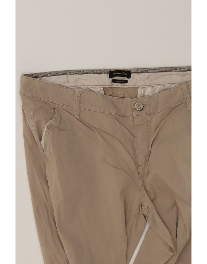 MASSIMO DUTTI Womens Slim Chino Trousers EU 42 Large W36 L32 Beige Cotton Vintage Massimo Dutti and Second-Hand Massimo Dutti from Messina Hembry 