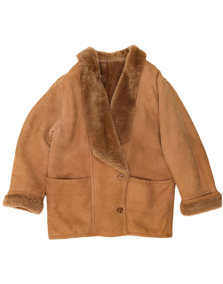 Jaqueta feminina Christia Shearling UK 20 2XL bege