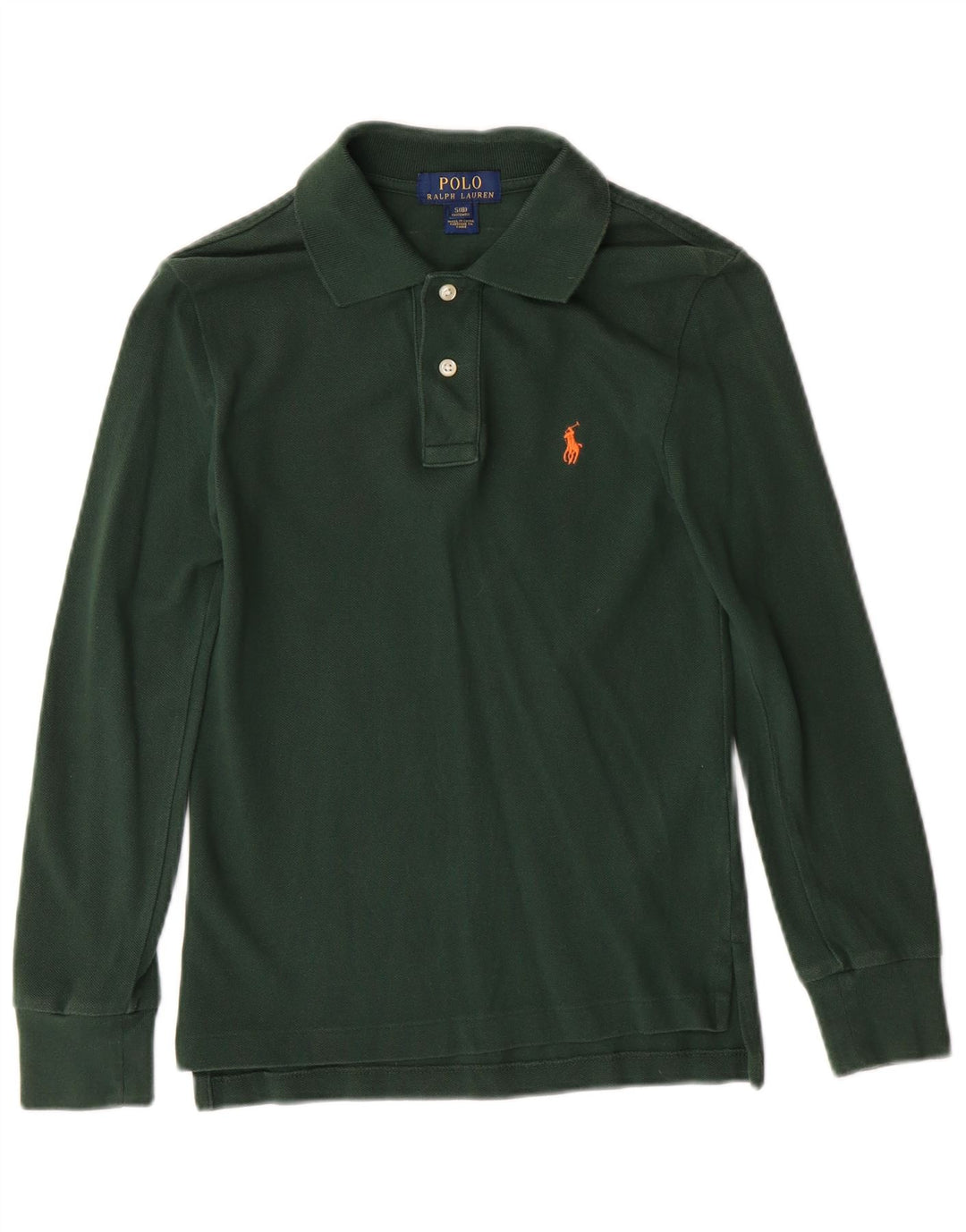 Camisa polo masculina POLO RALPH LAUREN Custom Fit 7-8 anos pequena verde
