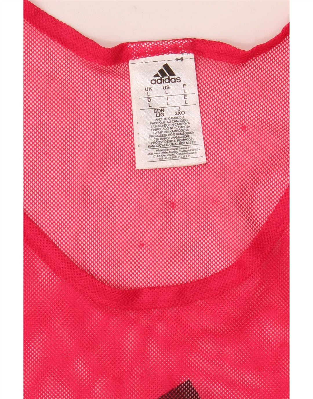 Adidas masculino transparente colete gráfico top grande rosa poliéster