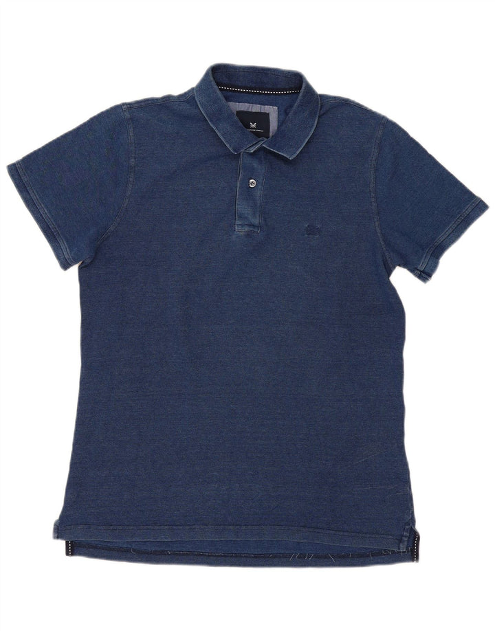 Camisa polo masculina Crew Clothing algodão azul marinho médio
