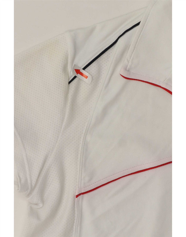 Camiseta masculina Asics Graphic Top médio branco listrado poliamida esportiva