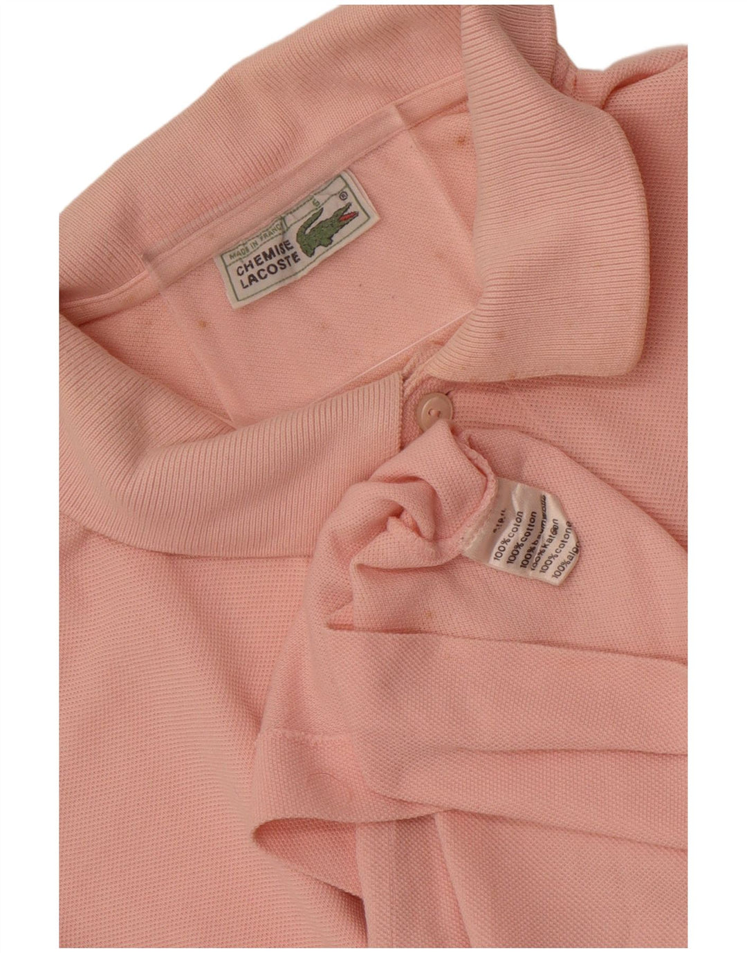 Camisa polo masculina Lacoste tamanho 5 grande algodão rosa
