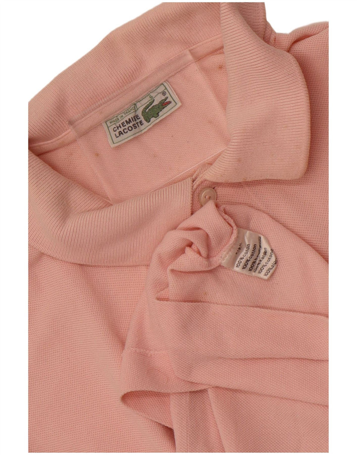 Camisa polo masculina Lacoste tamanho 5 grande algodão rosa