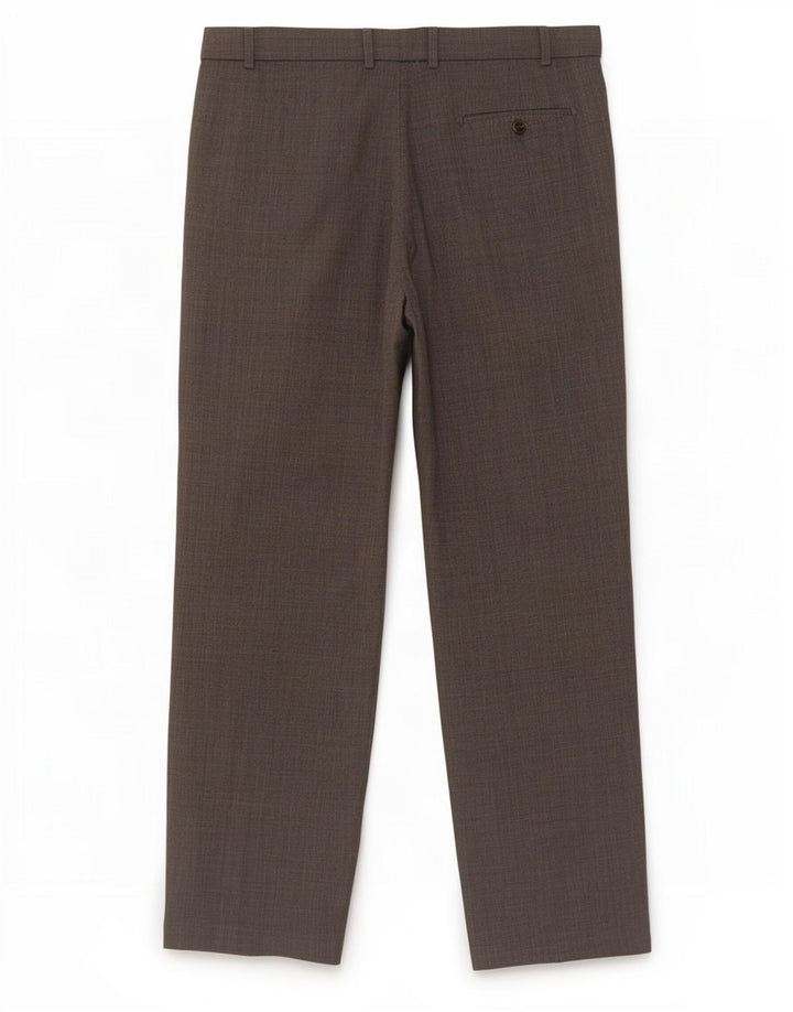 Calça masculina de terno reto Marks & Spencer W38 L27 poliéster cinza