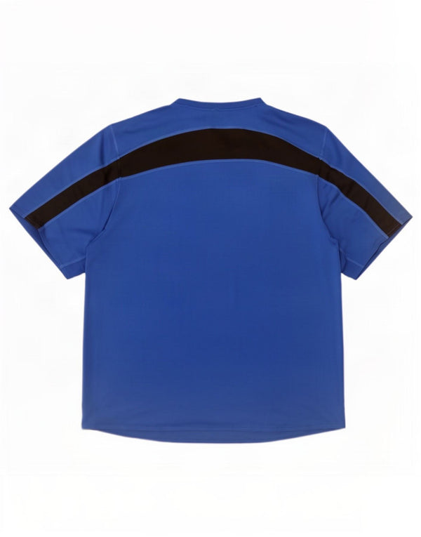 Adidas Mens T-Shirt Top 2XL Blue Colourblock