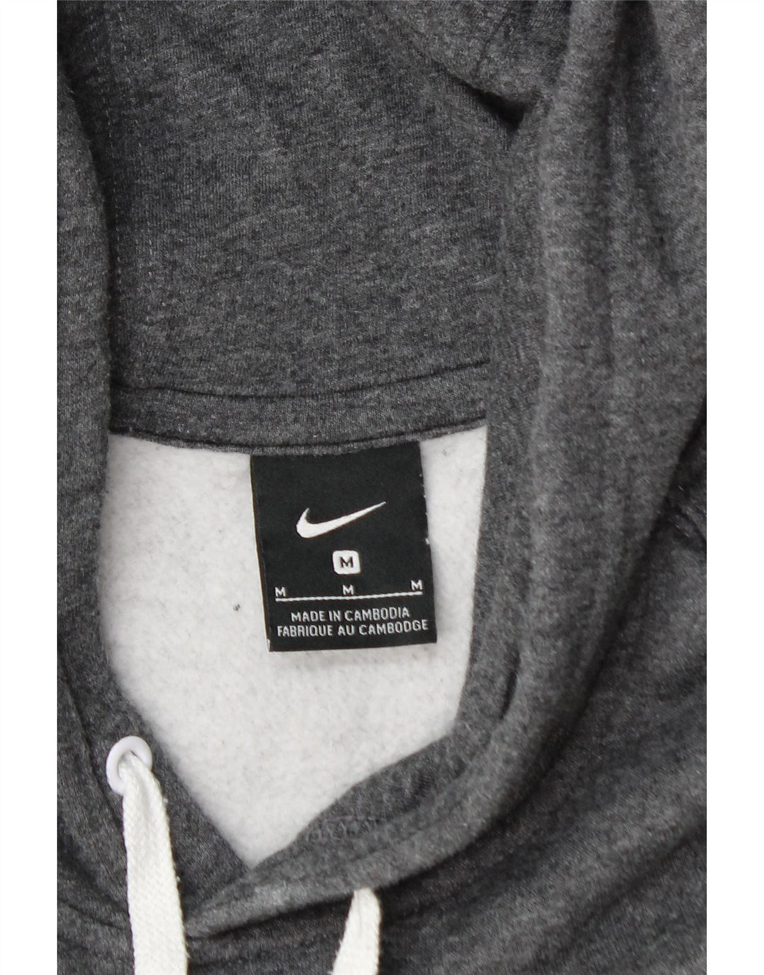 NIKE Mens Hoodie Jumper Médio Cinza Algodão