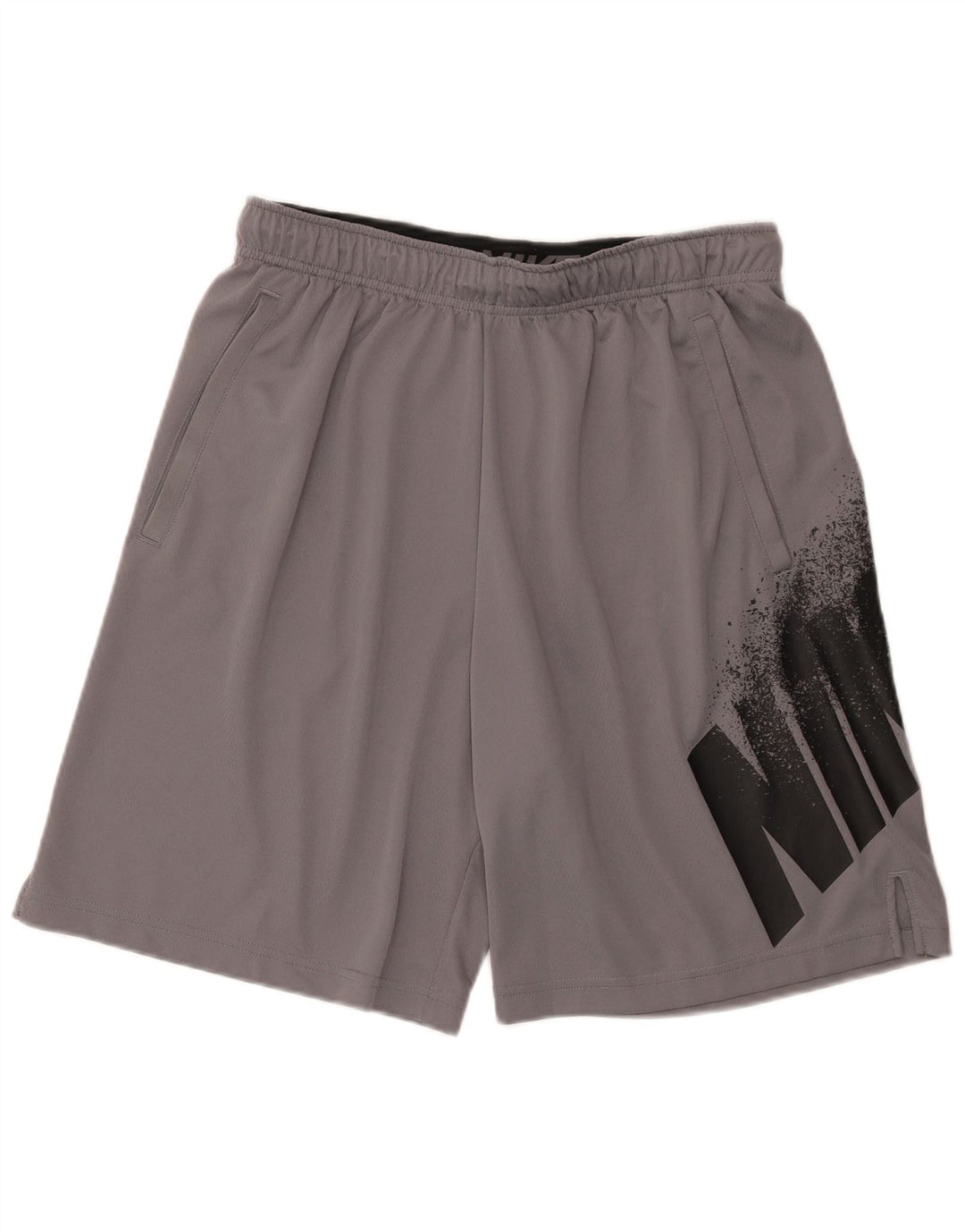 Shorts esportivos gráficos Nike Dri Fit masculino grande poliéster cinza