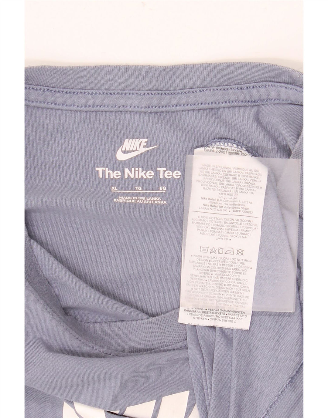 Camiseta Nike masculina gráfica Top XL algodão azul