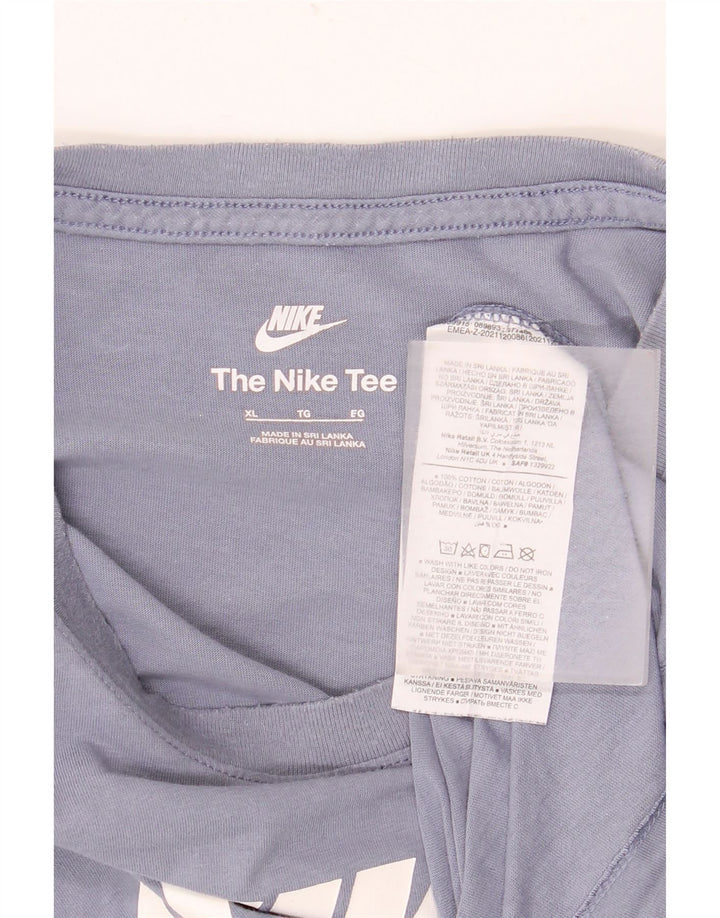 Camiseta Nike masculina gráfica Top XL algodão azul