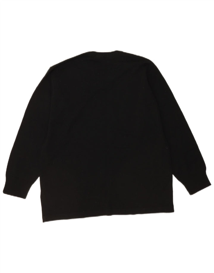 Suéter Marks & Spencer Boys com decote em V 13-14 anos preto acrílico