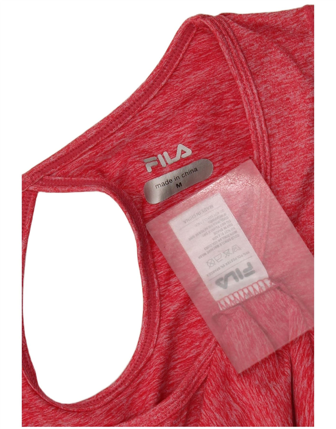 Camiseta feminina Fila UK 12 poliéster colorblock rosa médio