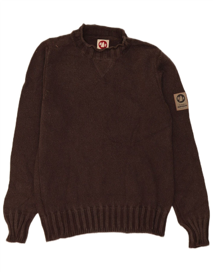 Murphy & Nye Suéter masculino com gola tartaruga, lã marrom médio