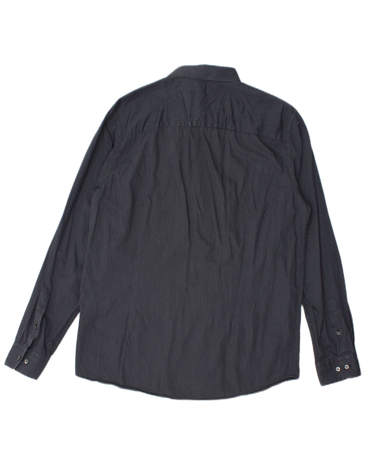 Camisa masculina Jack & Jones tamanho 42 grande algodão listrado cinza