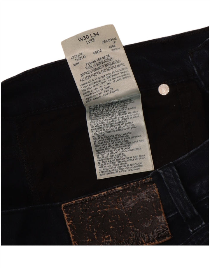 LEE Masculino Luke Slim Jeans W30 L34 Azul Marinho Algodão