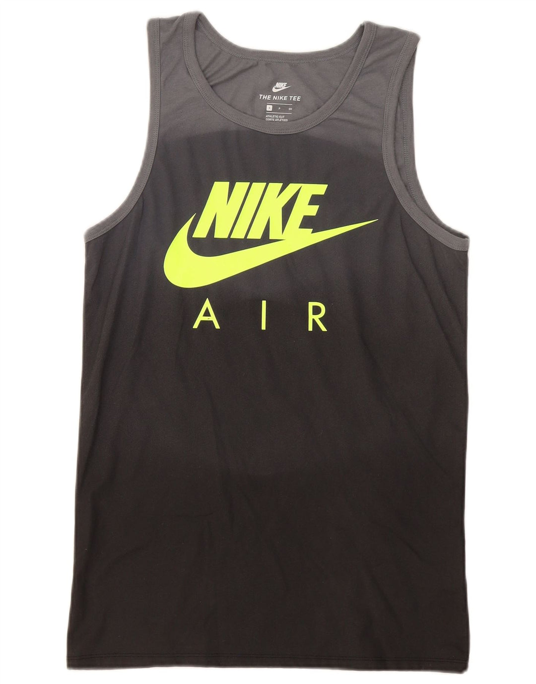 Colete gráfico masculino Nike Athletic Cut Top pequeno preto colorblock poliéster