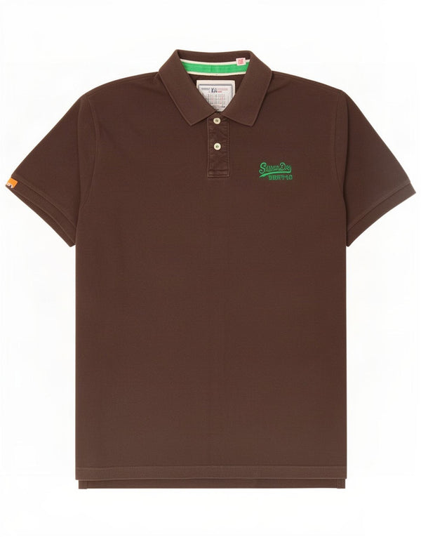 Camisa polo masculina Superdry 2XL algodão marrom