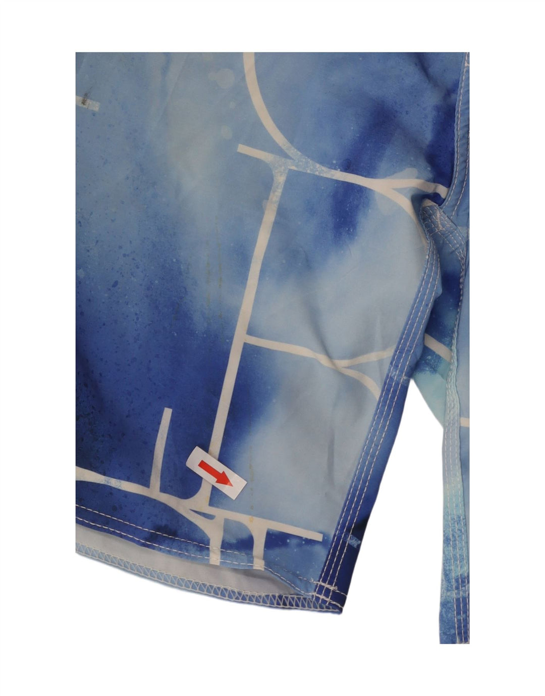 Shorts de natação masculino Rip Curl com padrão abstrato gráfico grande azul