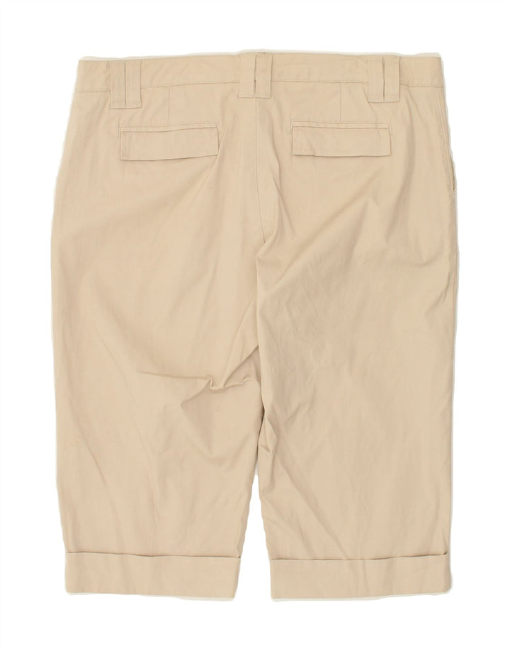 IZOD Womens Stretch Bermuda Shorts US 14 XL W34 L17  Beige Cotton Vintage Izod and Second-Hand Izod from Messina Hembry 