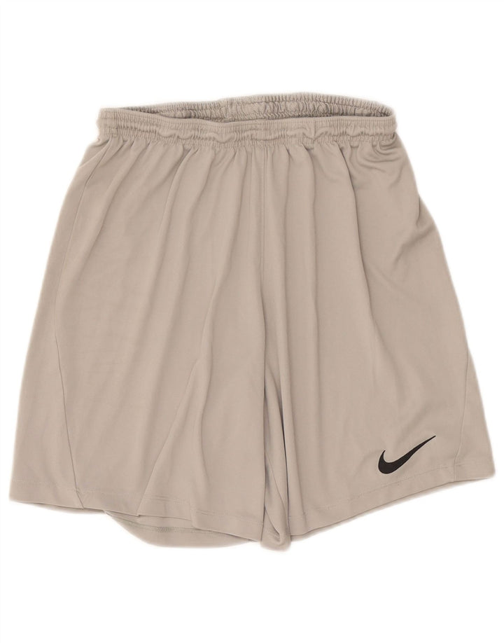 Shorts esportivos masculinos Nike Dri Fit grande poliéster cinza