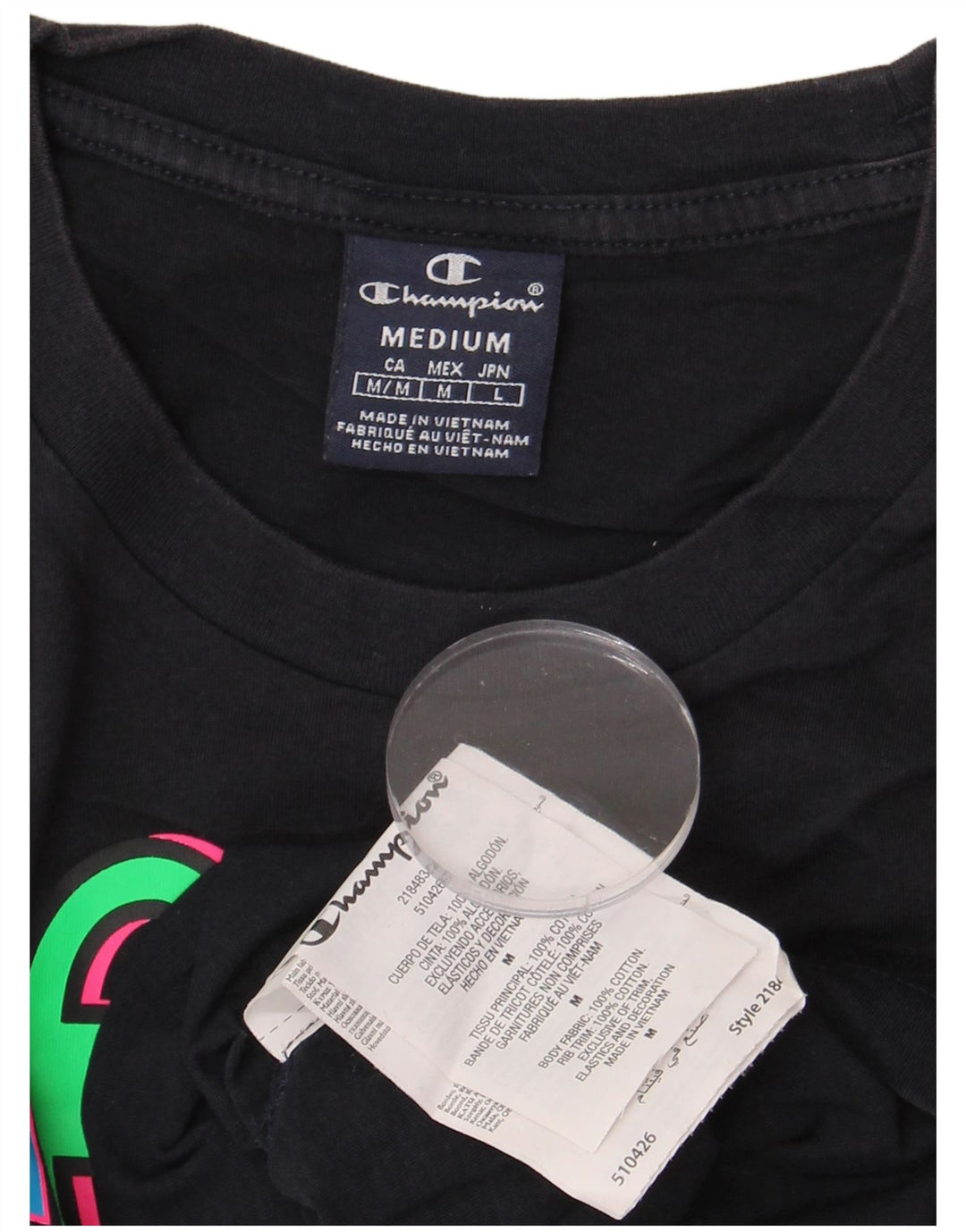 Camiseta masculina Champion Graphic Top Médio Algodão Azul Marinho