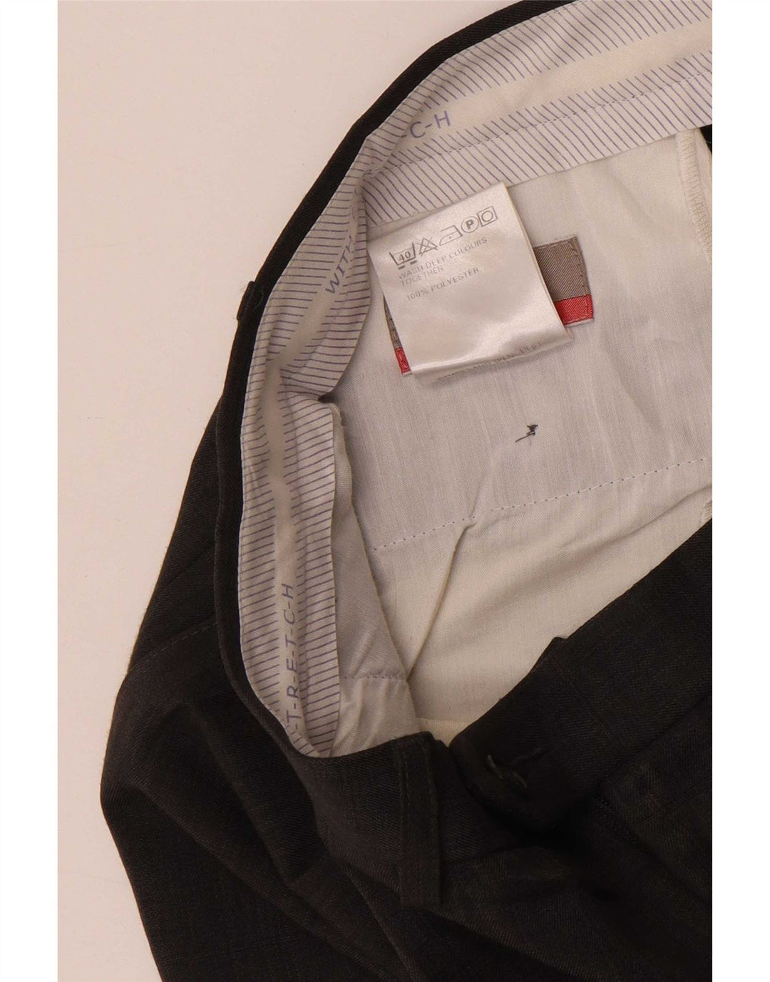 Calça masculina Marks & Spencer Pegged Suit W34 L33 cinza poliéster
