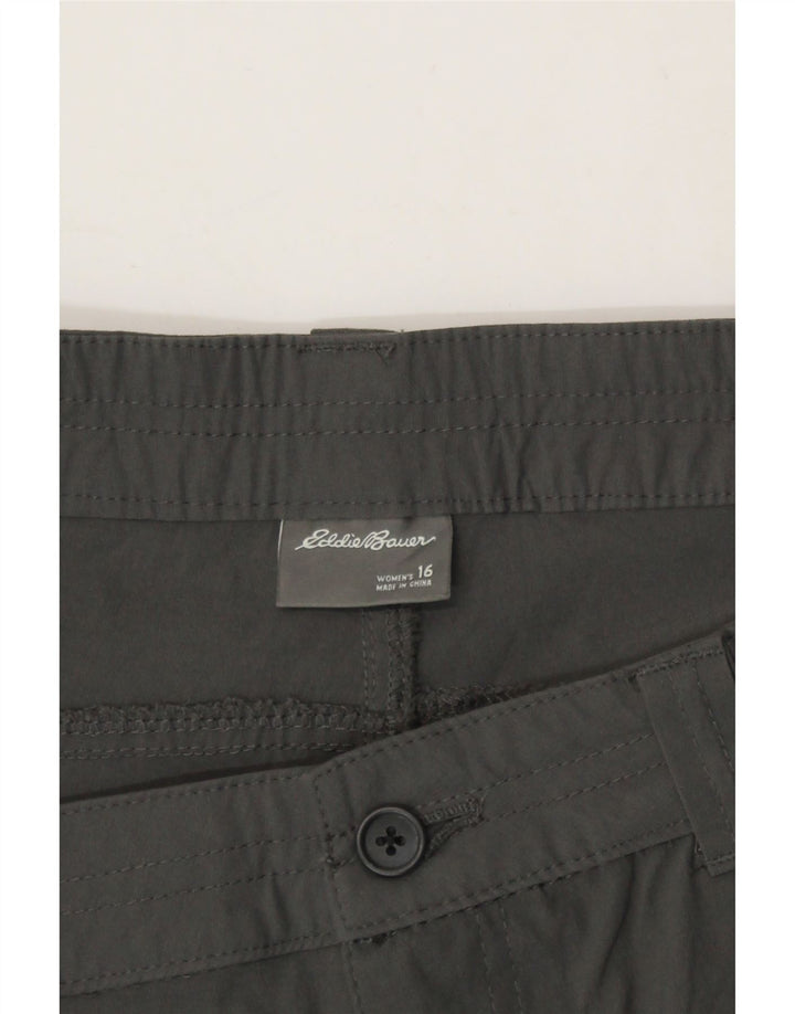 EDDIE BAUER Womens Straight Cargo Capri Trousers US 16 2XL W38 L20 Grey Vintage Eddie Bauer and Second-Hand Eddie Bauer from Messina Hembry 
