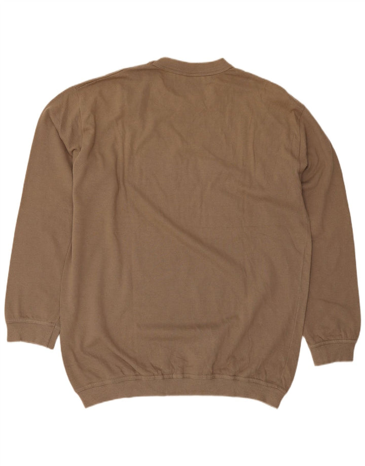Fila moletom gráfico masculino jumper grande algodão bege