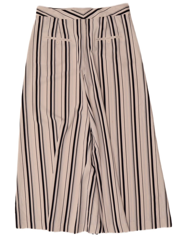 Calça feminina cortada de cintura alta Marks & Spencer UK 12 médio W30 L24 Whi