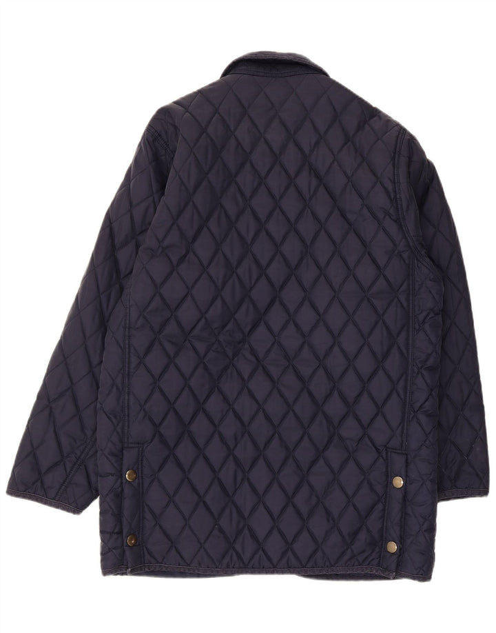 Jaqueta acolchoada feminina vintage folgada EU 38/40Médio azul marinho poliamida