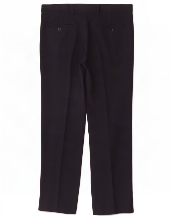 Calça Chino Regular Masculina Marks & Spencer W34 L31 Azul Marinho Poliéster
